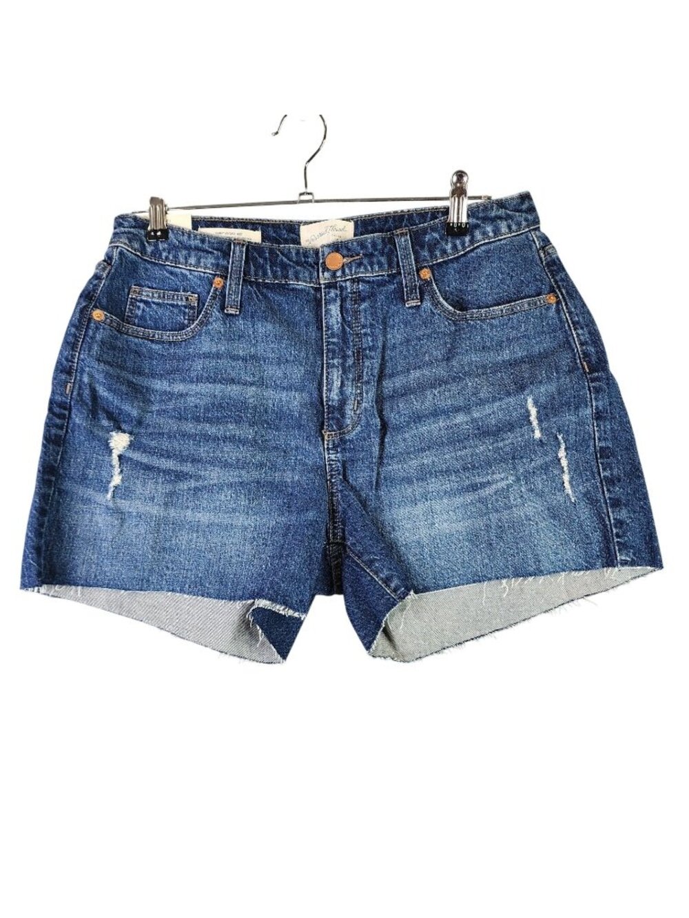Womens Universal Thread Curvy Vintage Midi Blue Denim Shorts 4.5" Inseam Size 10
